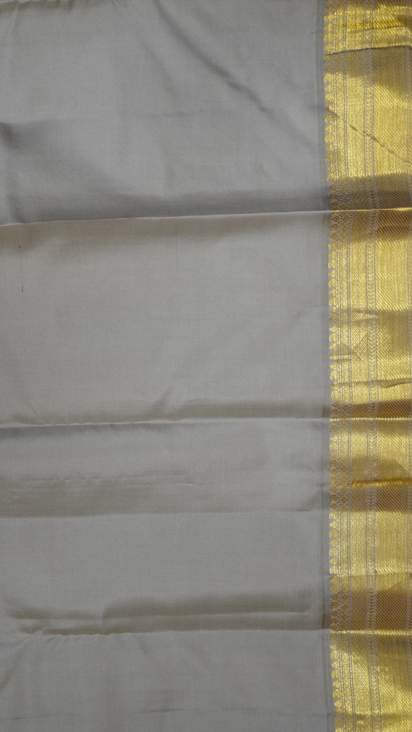 Pure Kanjivaram Silk Saree - Peacock Butta- Red-Grey