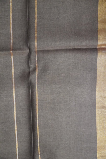 Pure Tussar Saree - Ikkat Figure Brown