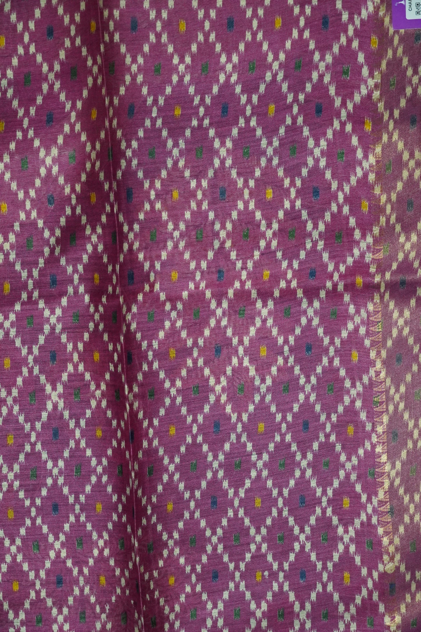 Pure Tussar Saree - Warli Blue