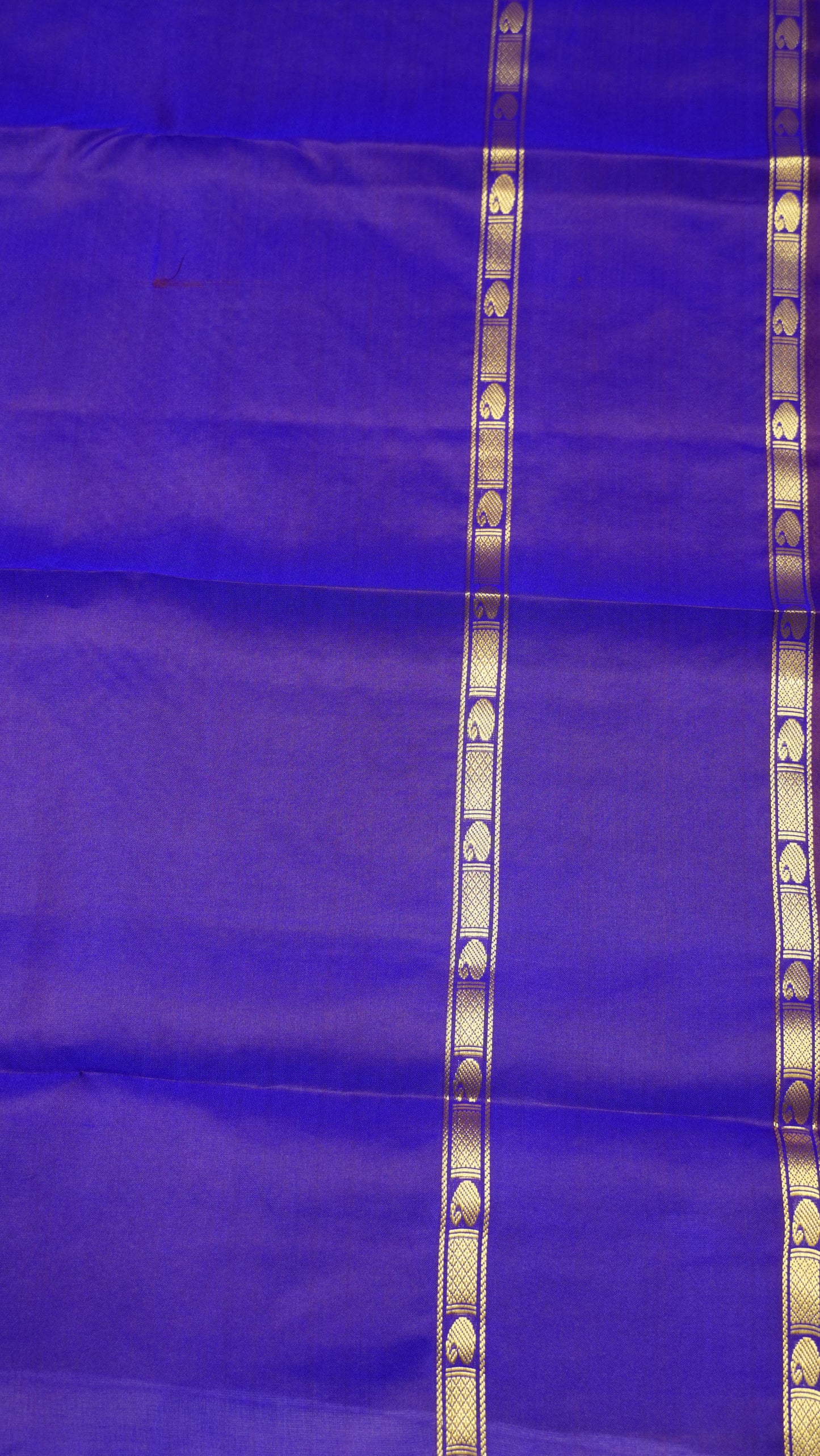 Pure Kanjivaram Silk Saree - Royal Blue-Twin Peacock