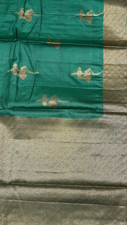 Pure Tussar Saree - Green