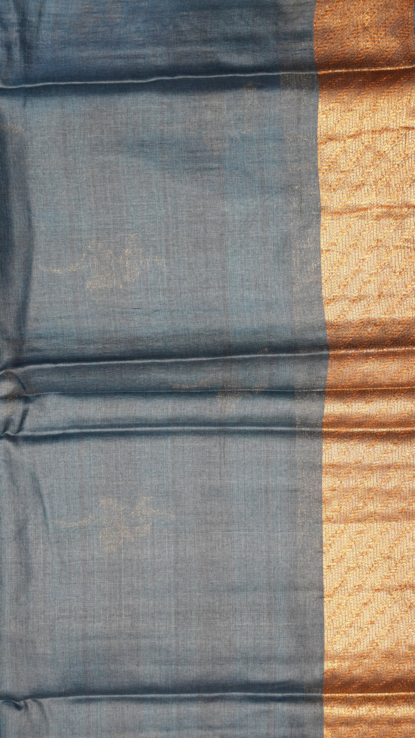 Pure Tussar Saree - Peacock Blue