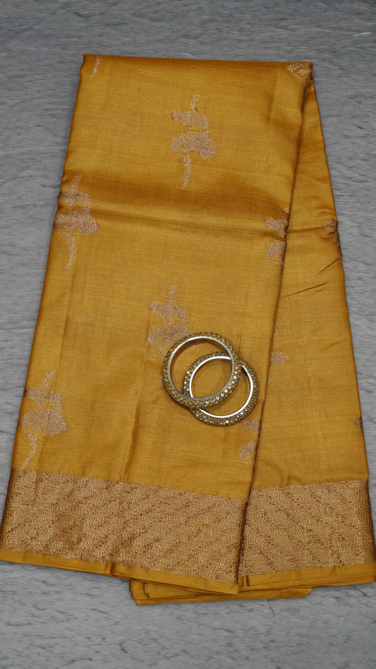 Pure Tussar Saree - Gold