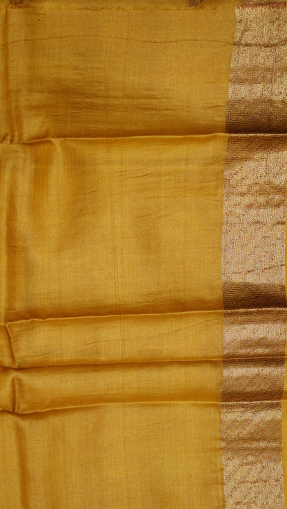 Pure Tussar Saree - Gold
