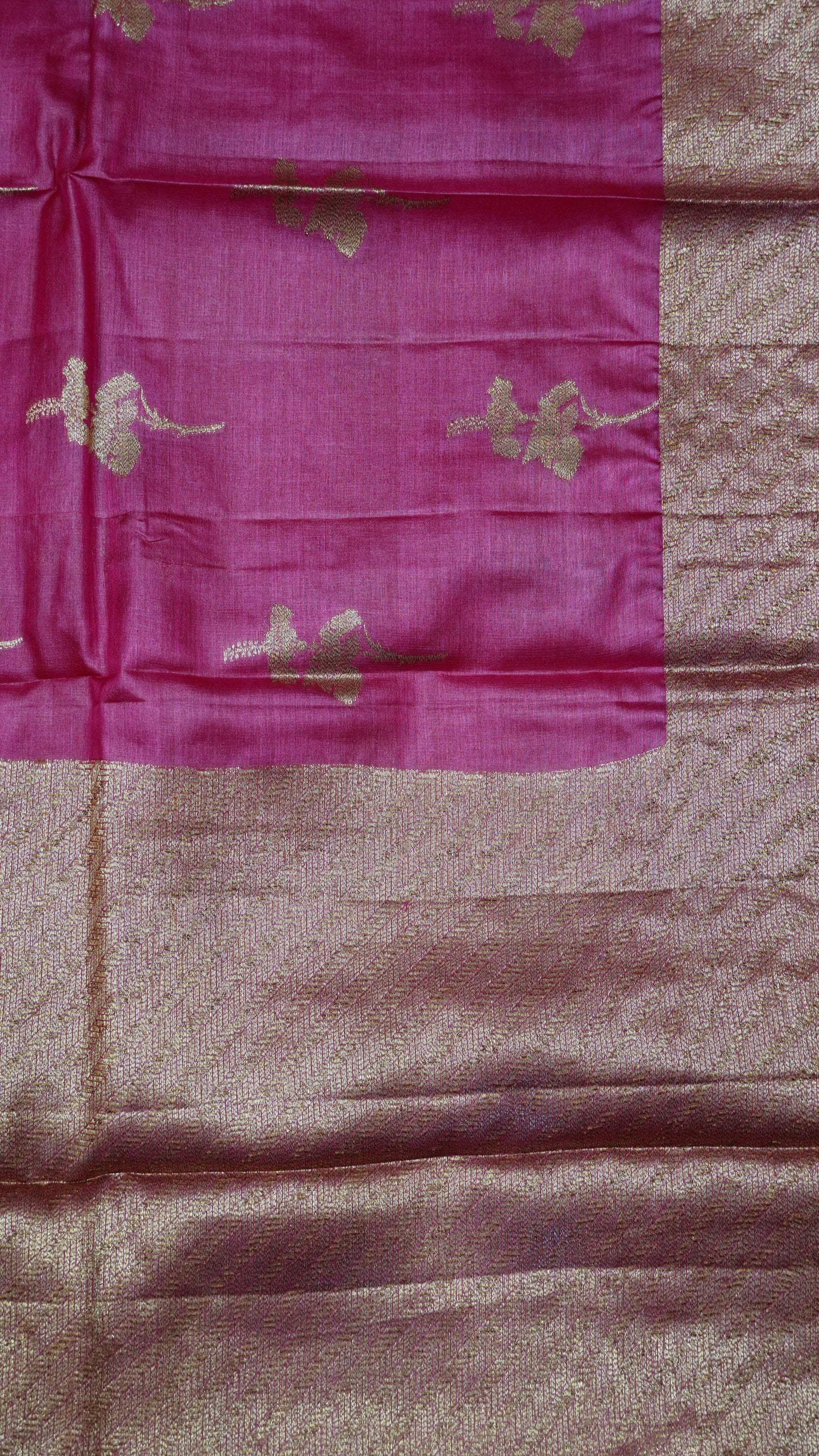 Pure Tussar Saree - Pink