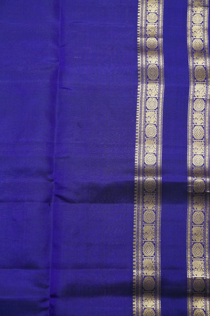 Pure Soft Silk Saree - Metalic Grey - Purple