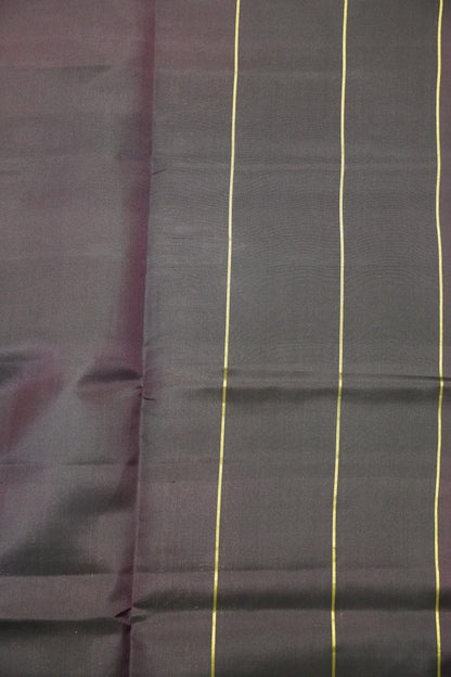Pure Soft Silk Saree - Bright Orange - Brown