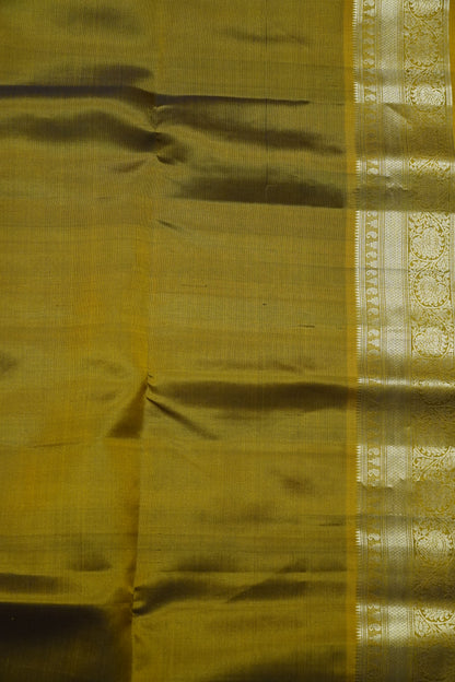 Pure Soft Silk Saree - Royal Blue - Mustard