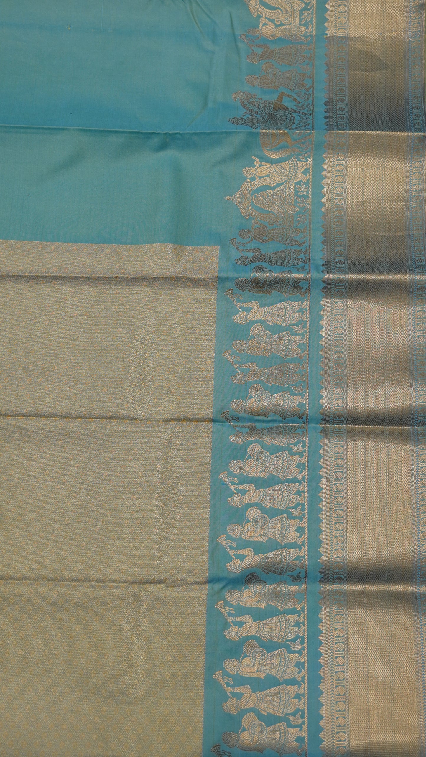 Semi Kanjivaram Silk Saree - Pista Green Vaibhavam