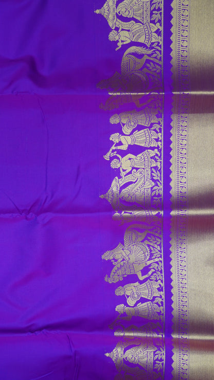 Semi Kanjivaram Silk Saree - Purple Vaibhava