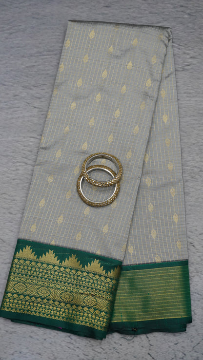Semi Kanjivaram Silk Saree - Grey