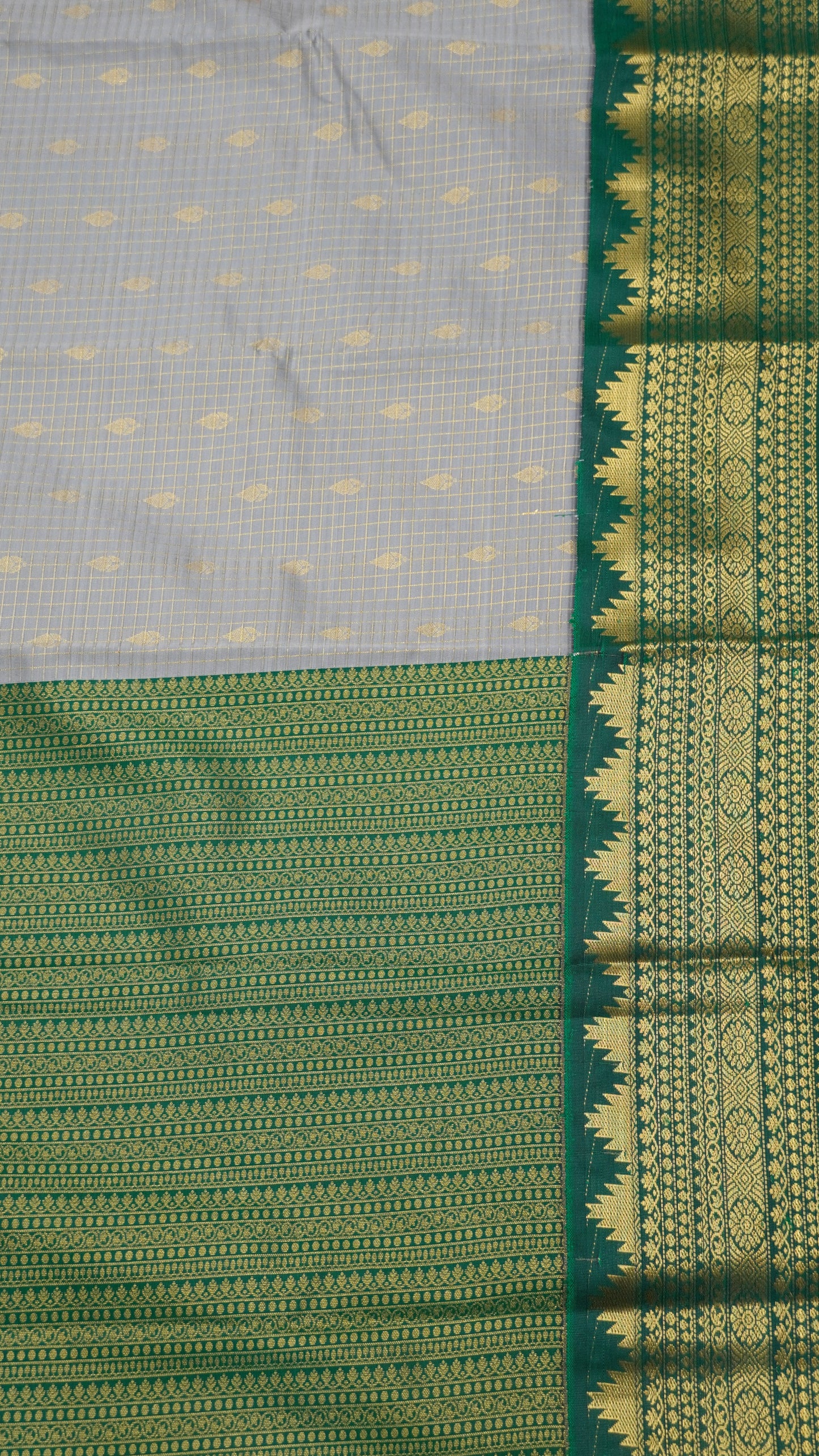 Semi Kanjivaram Silk Saree - Grey