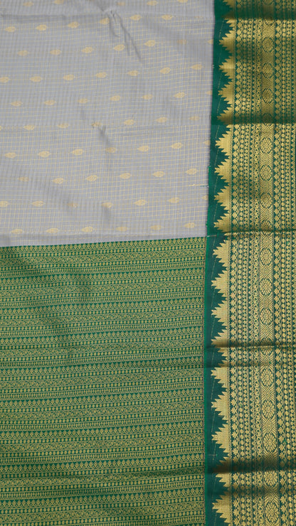 Semi Kanjivaram Silk Saree - Grey