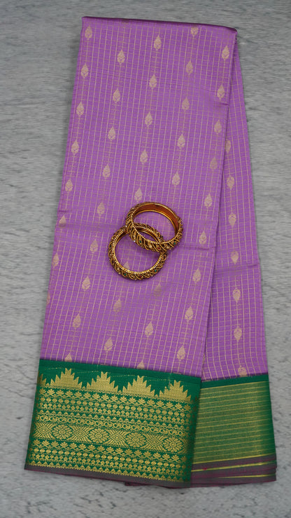 Semi Kanjivaram Silk Saree - Purple