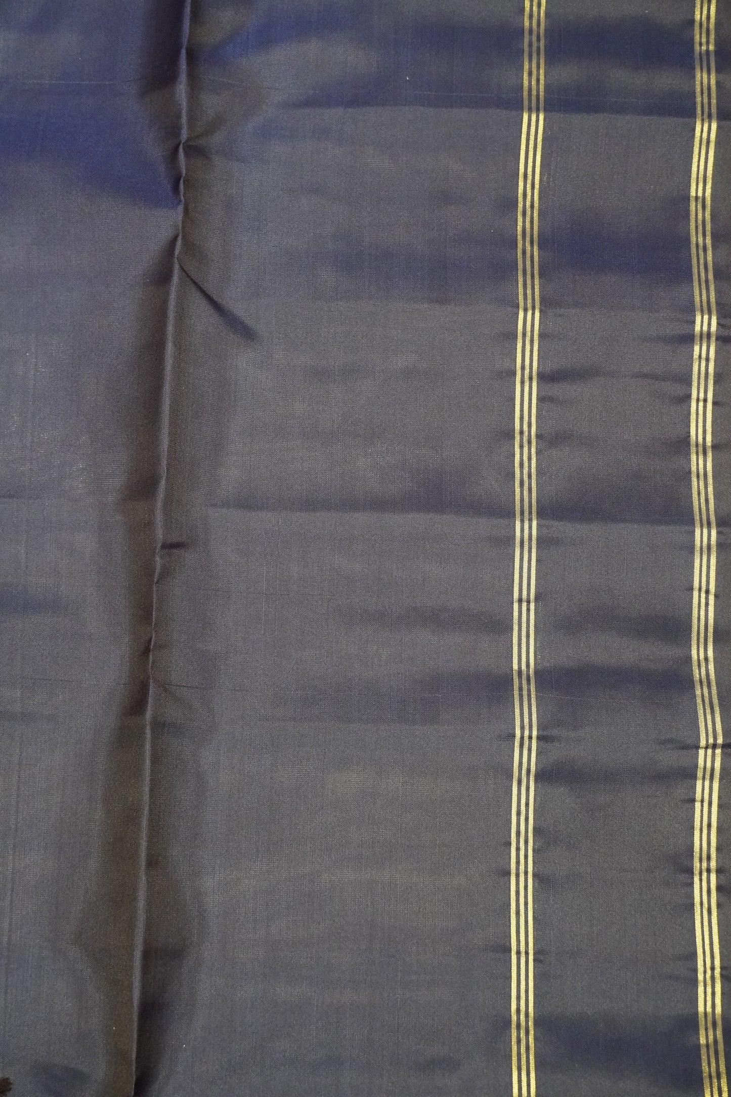 Pure Soft Silk Saree - Lavender - Navy Blue
