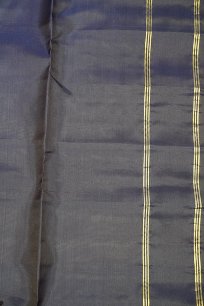 Pure Soft Silk Saree - Lavender - Navy Blue