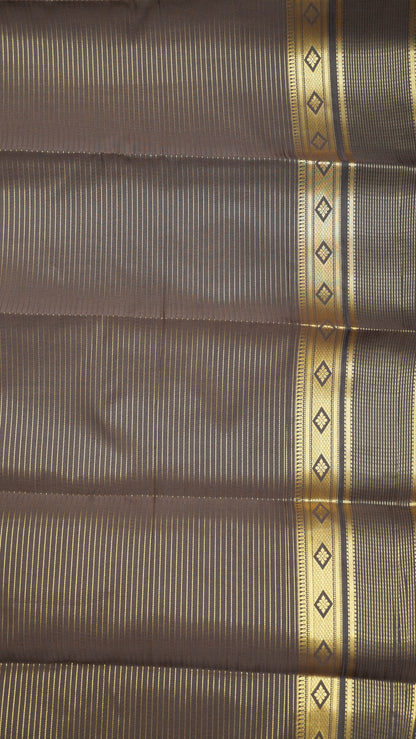 Semi Kanjivaram Silk Saree - Pale Orange