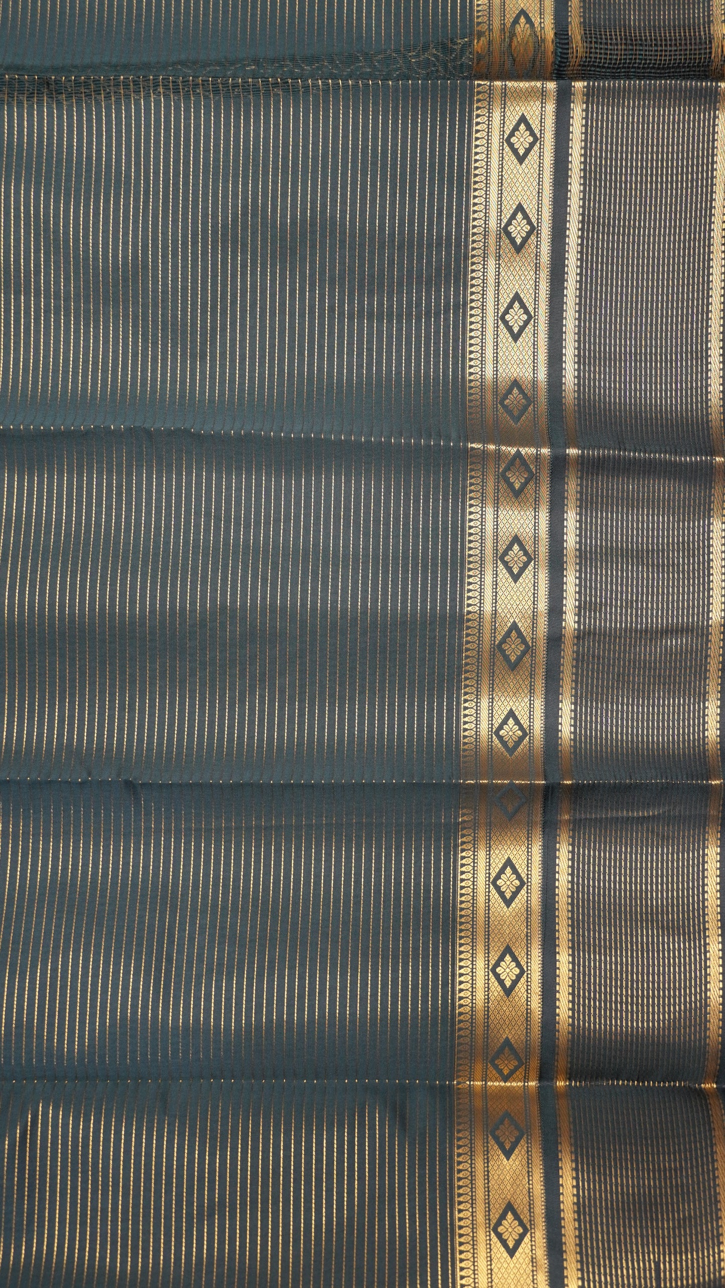 Semi Kanjivaram Silk Saree - Mustard Yellow