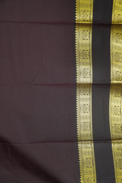 Semi Silk Saree - Rettapet Orange - Brown