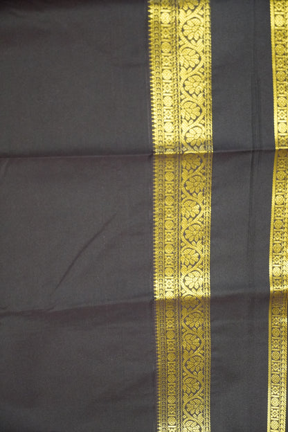 Semi Silk Saree - Rust Orange