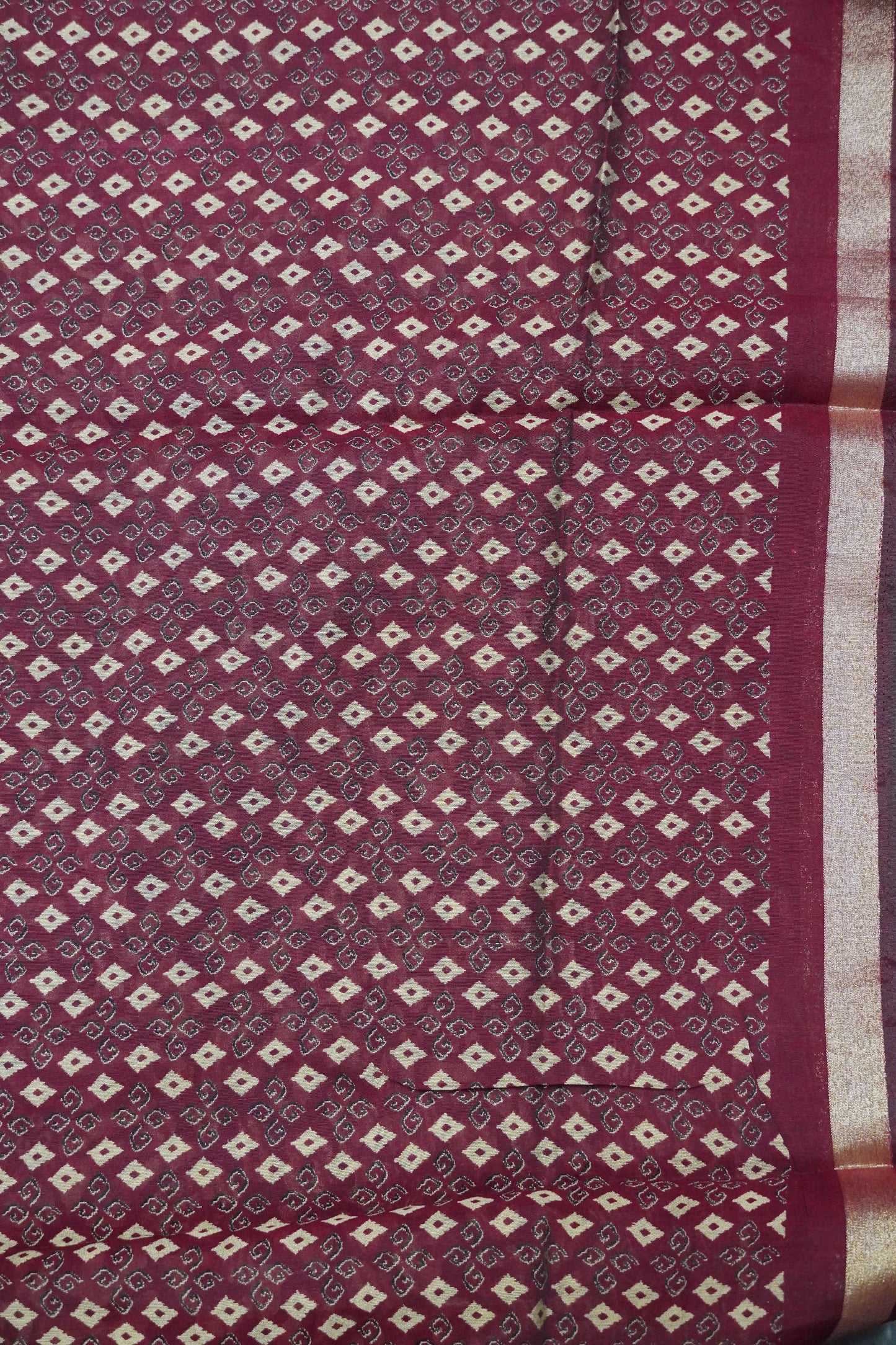 Malai Cotton Saree - Abstract Pattern Mirror Work Black