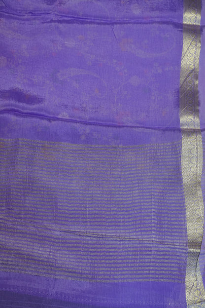 Semi Mysore Silk Saree-Lavender with Small Border