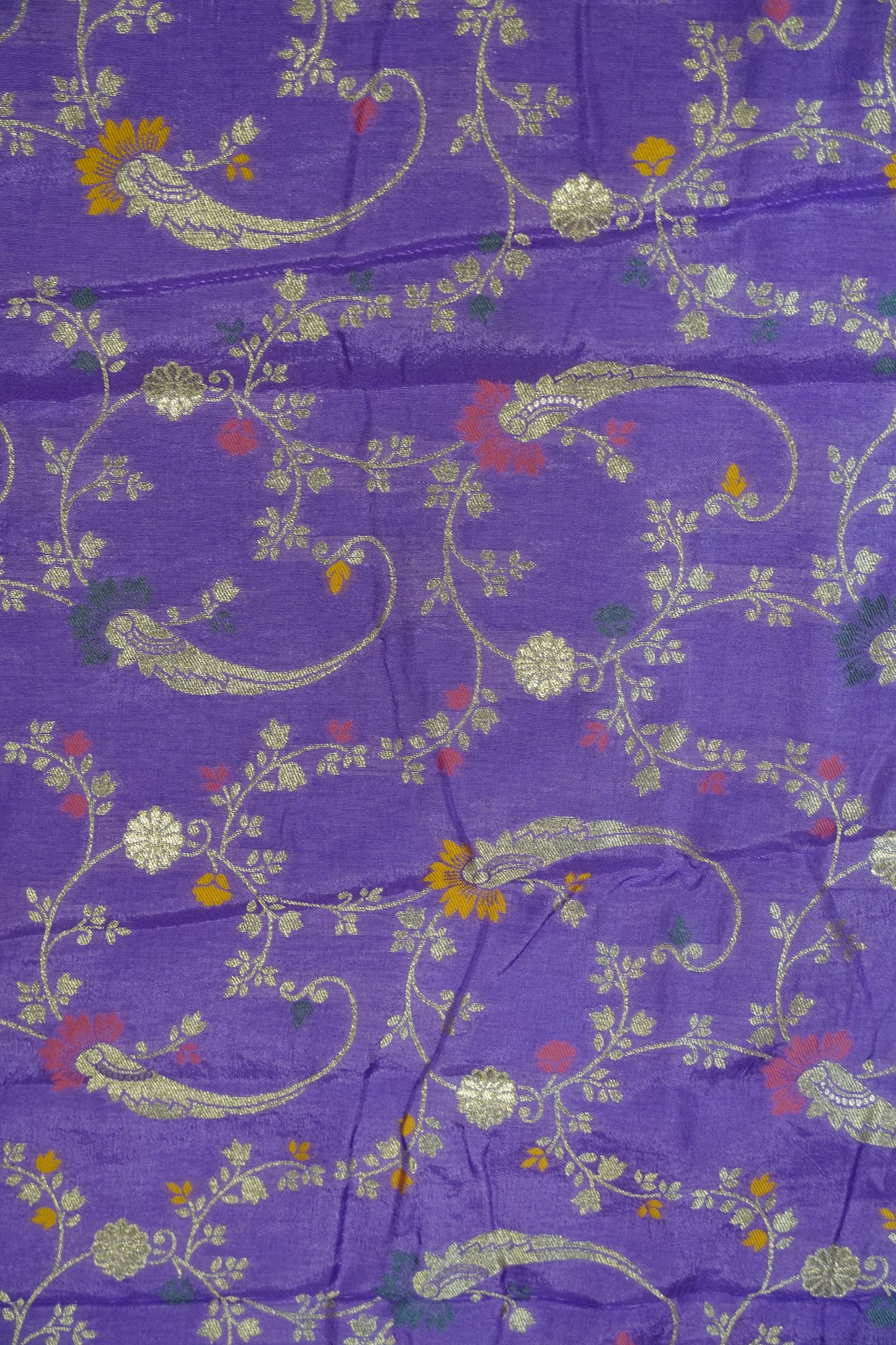 Semi Mysore Silk Saree-Lavender with Small Border