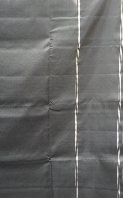 Pure Soft Silk Saree -Grey Black