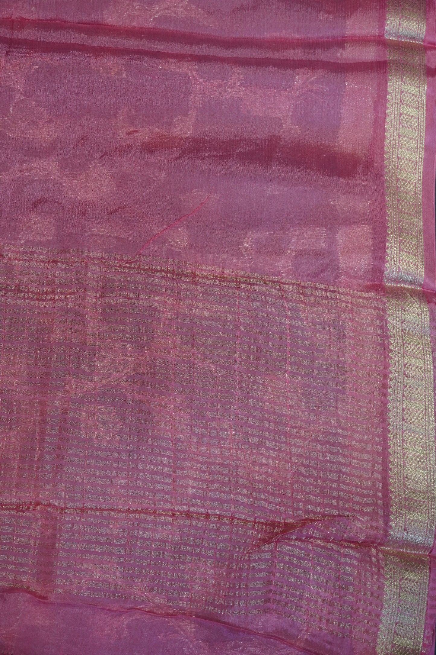 Semi Mysore Silk Saree-Pink