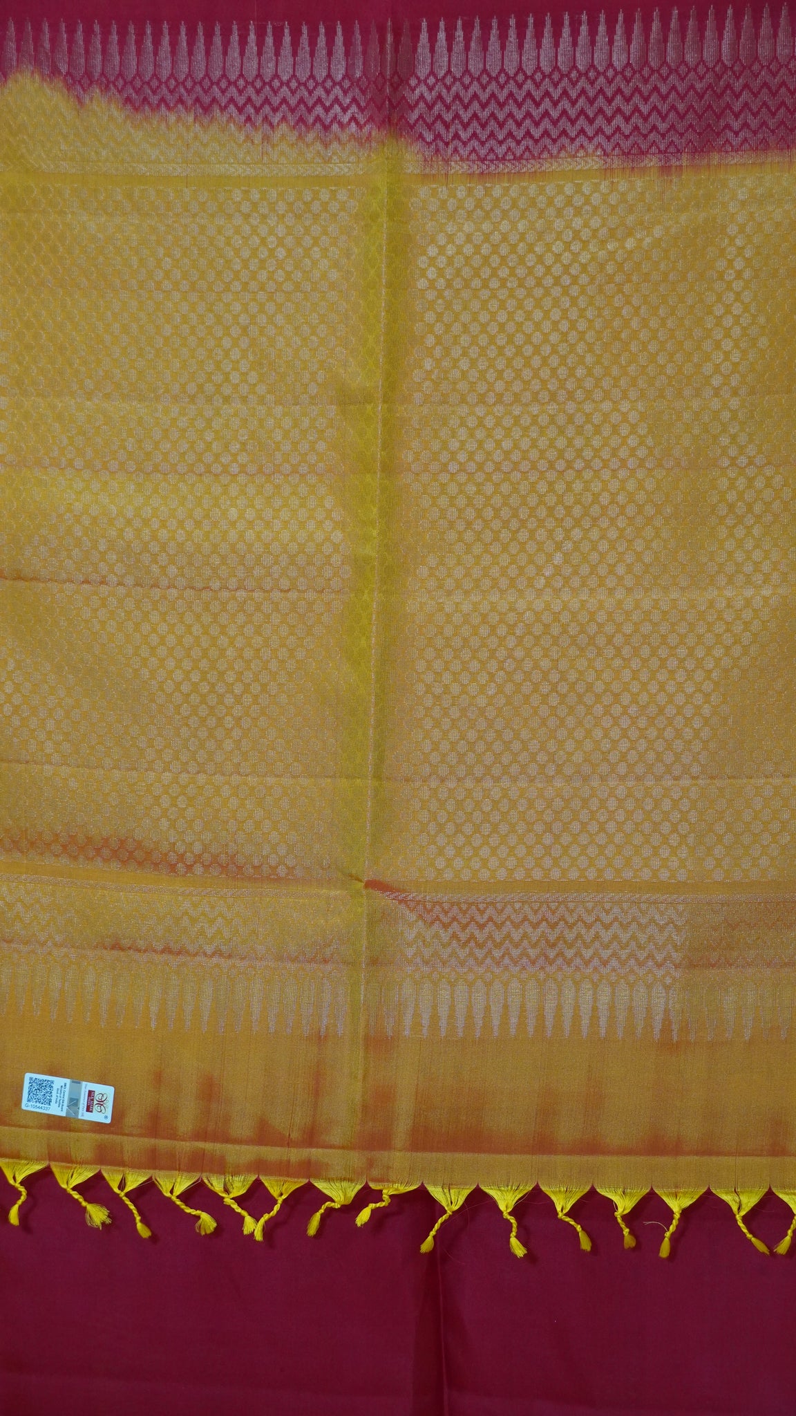 Pure Soft Silk Saree Red to Mustard