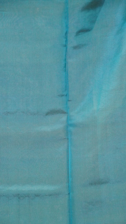 Pure Soft Silk Saree Black to Peacock Blue