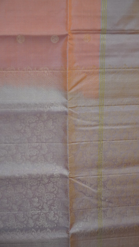 Pure Soft Silk Saree - Peach Light-Pink