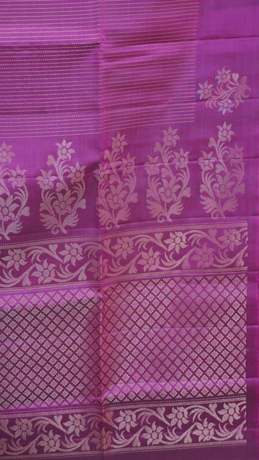 Pure Soft Silk Saree - Wine