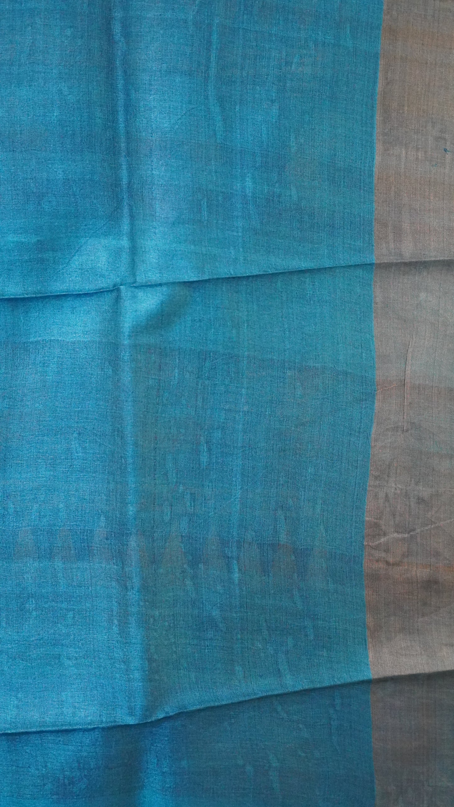 Pure Tussar Saree - Ramar Blue Floral