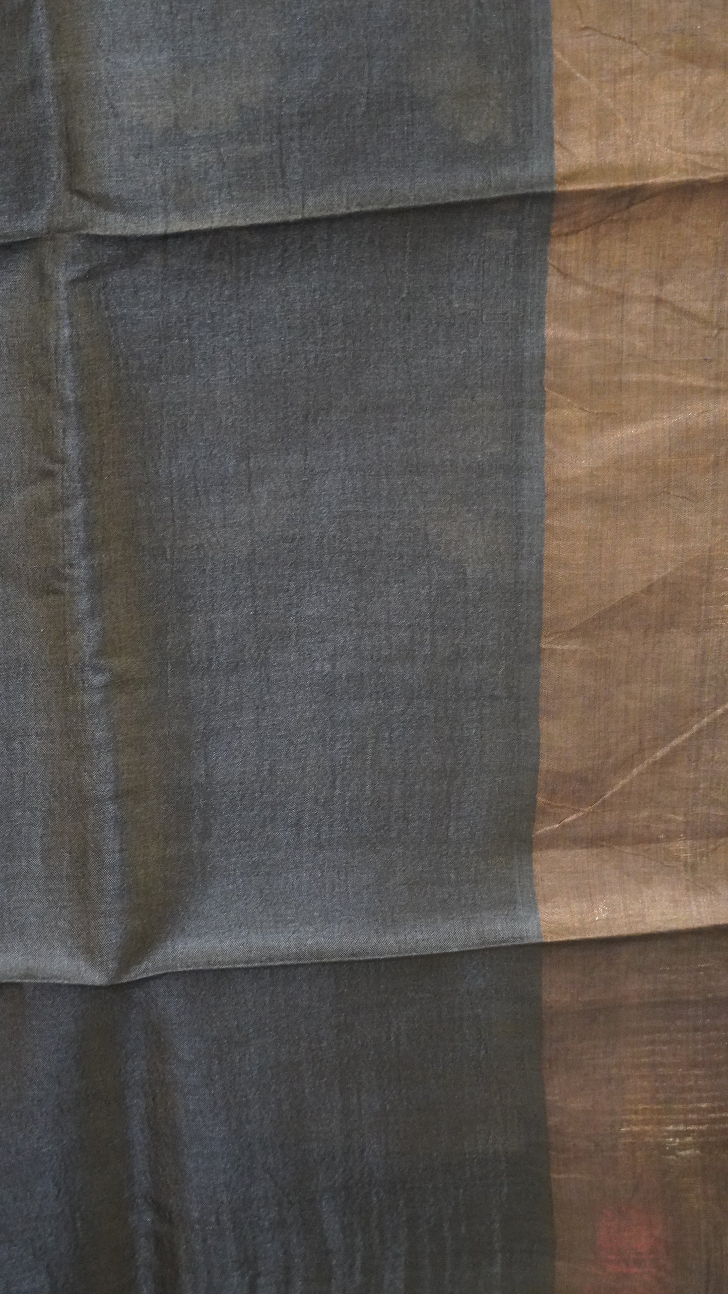 Pure Tussar Saree - Black FLoral