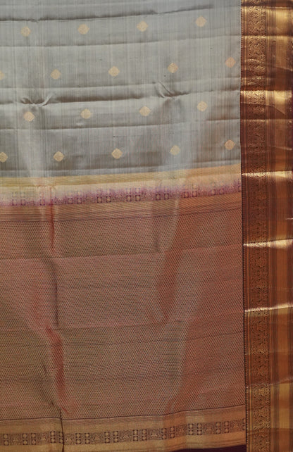 Pure Kanjivaram Silk Saree - Dark Beige
