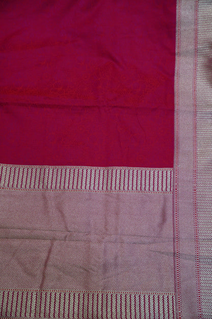 Banarasi Crepe Saree - Heavy Floral Pink