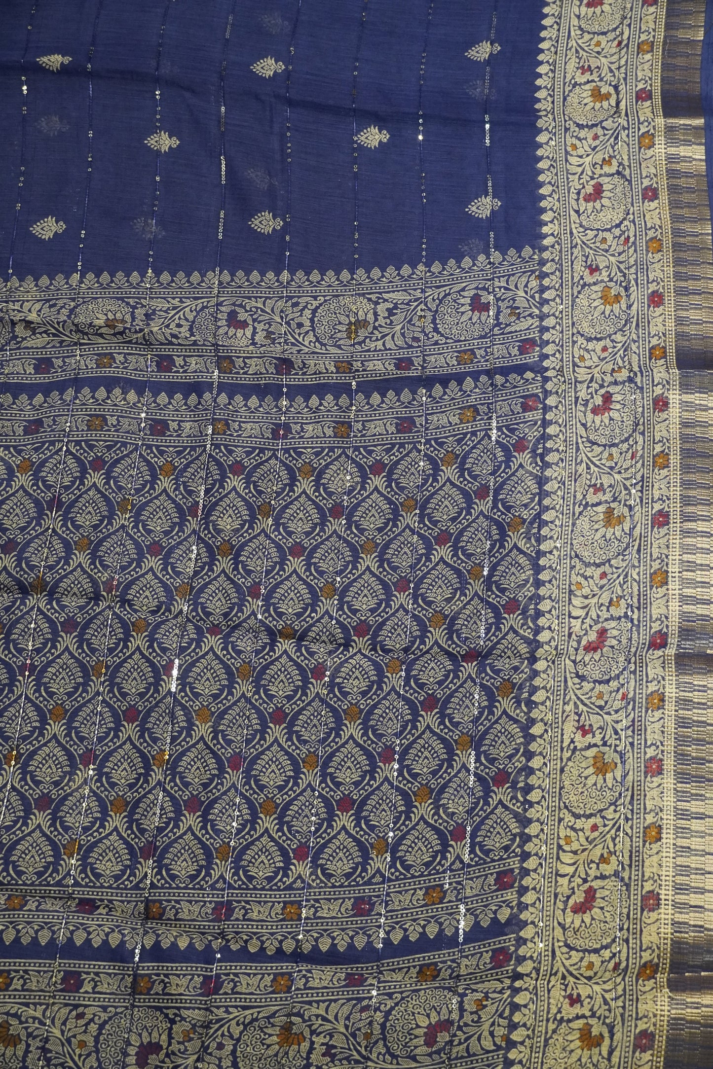 Semi Chanderi Saree - Violet