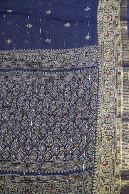 Semi Chanderi Saree - Violet