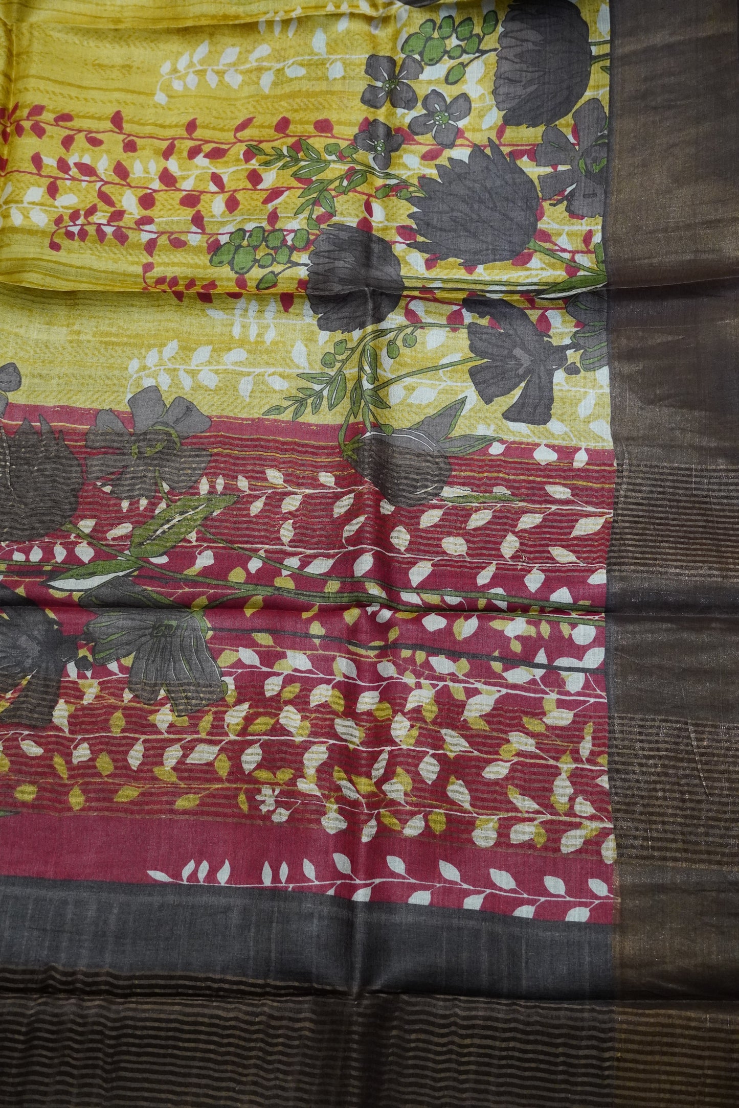Pure Tussar Silk - Mustard
