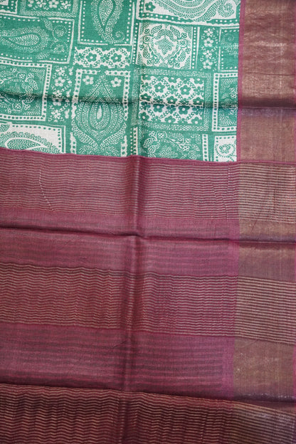 Pure Tussar Silk - Green