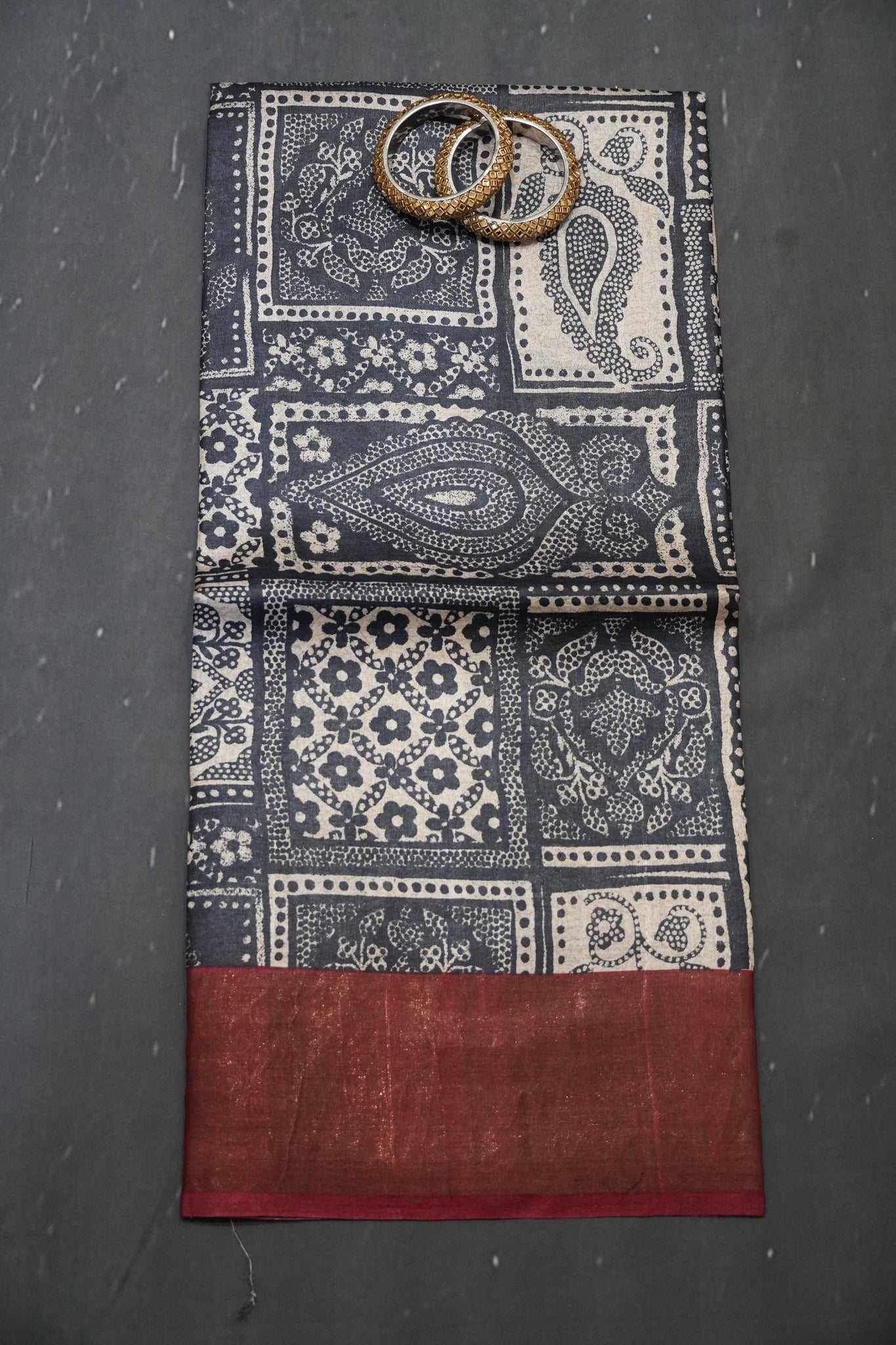 Pure Tussar Silk - Black