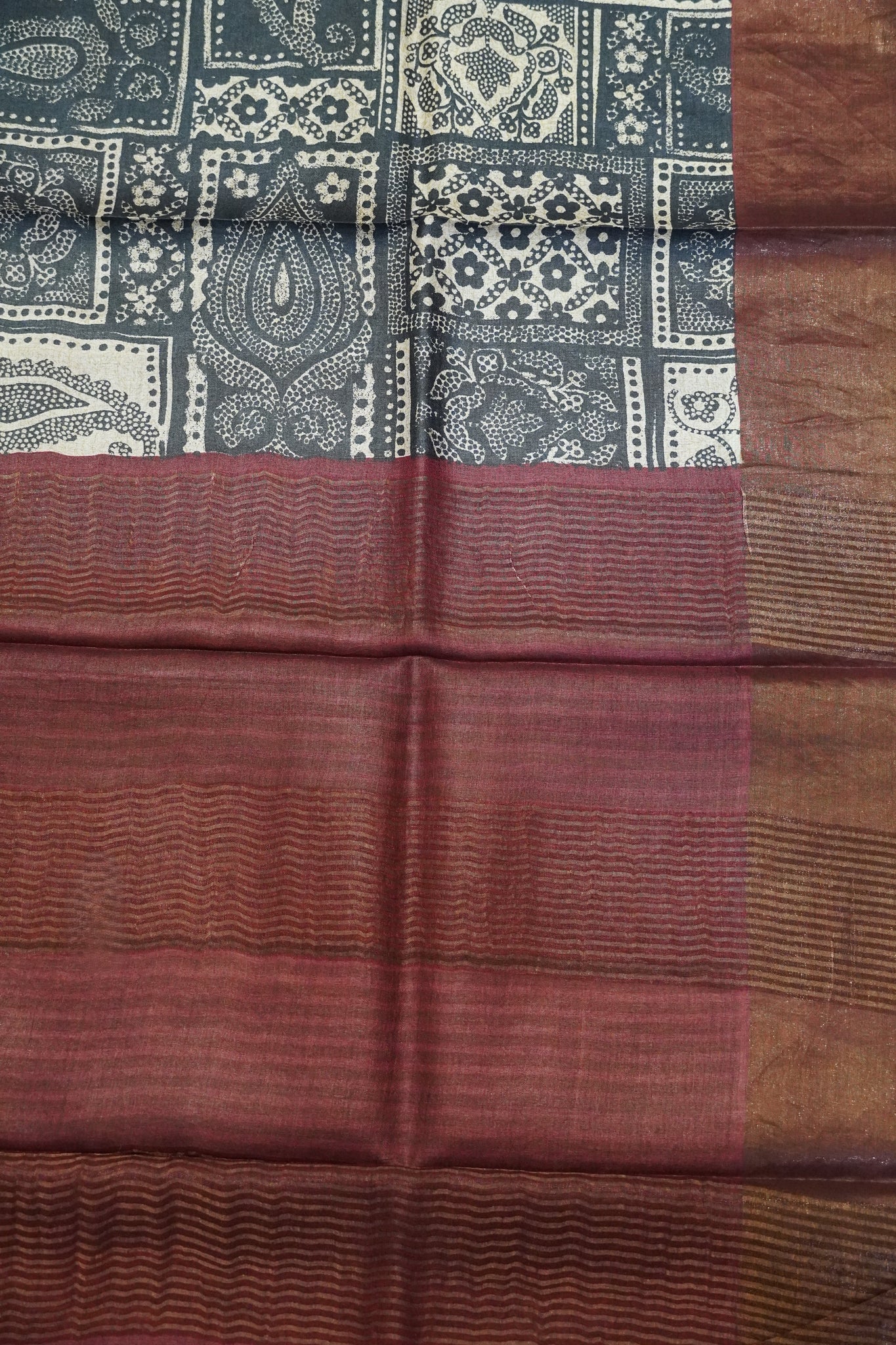 Pure Tussar Silk - Black