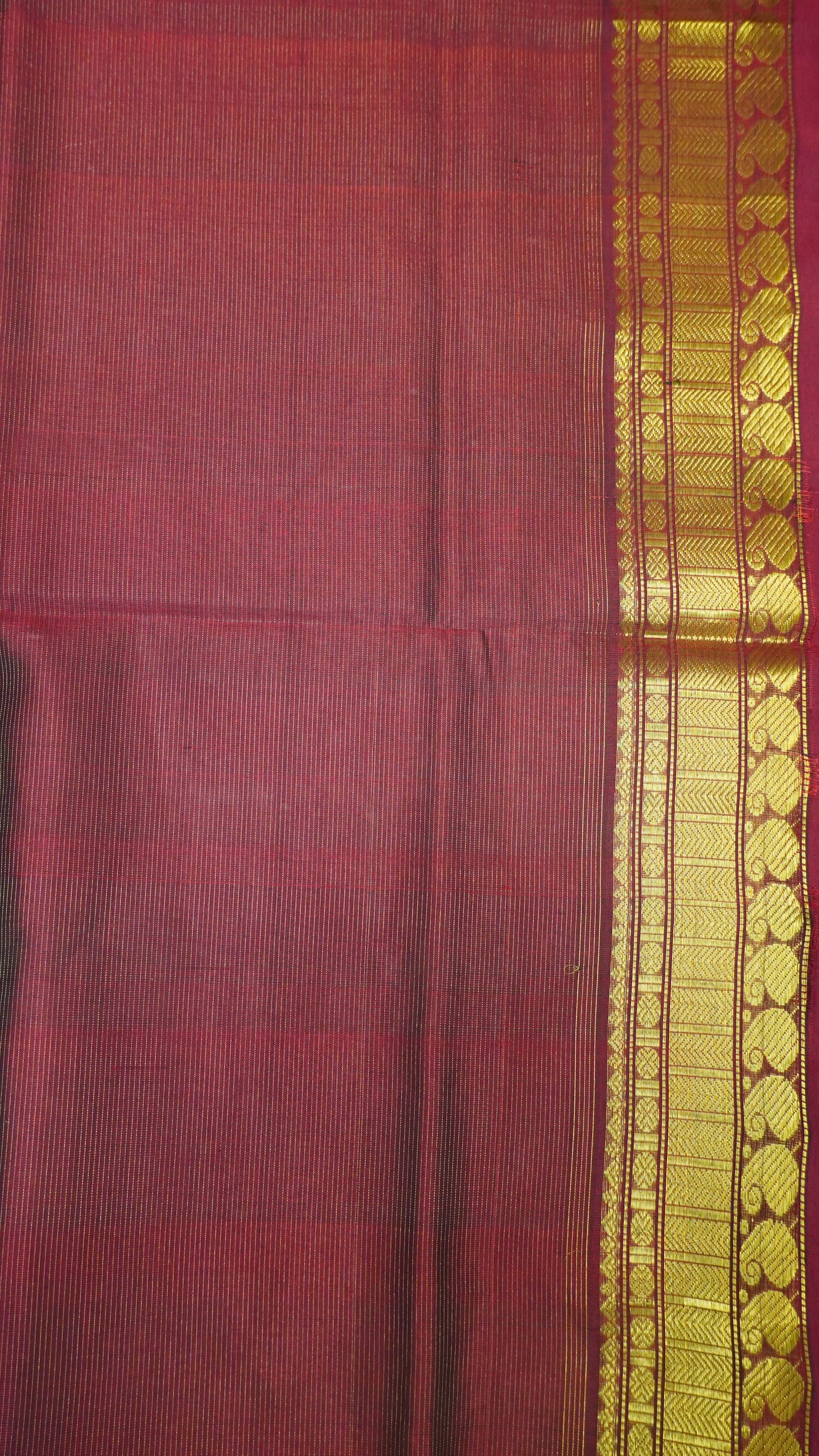 Pure Silk Cotton Saree-Maroon Rudhra Buta Vairaoosi
