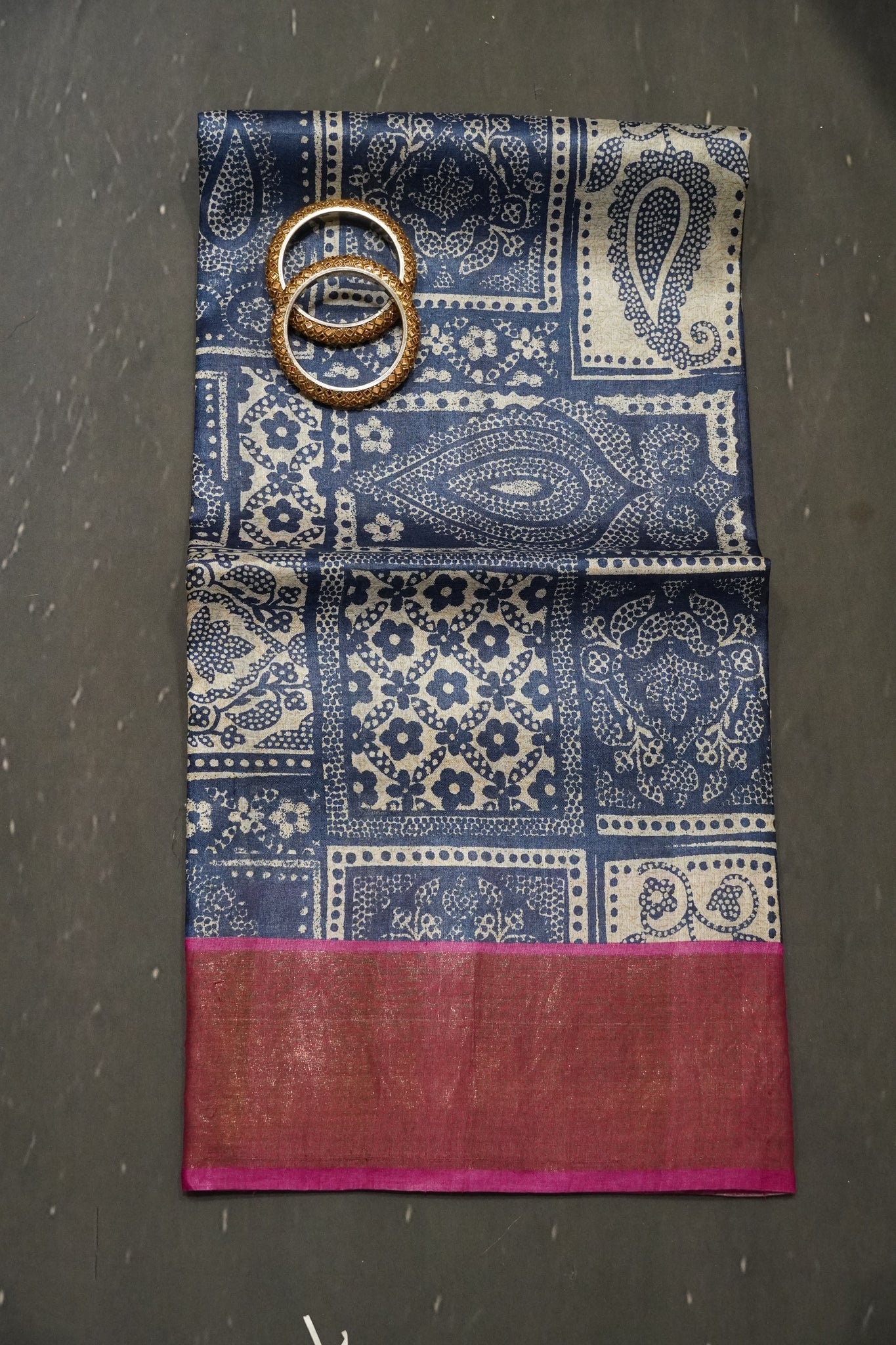 Pure Tussar Silk - Blue