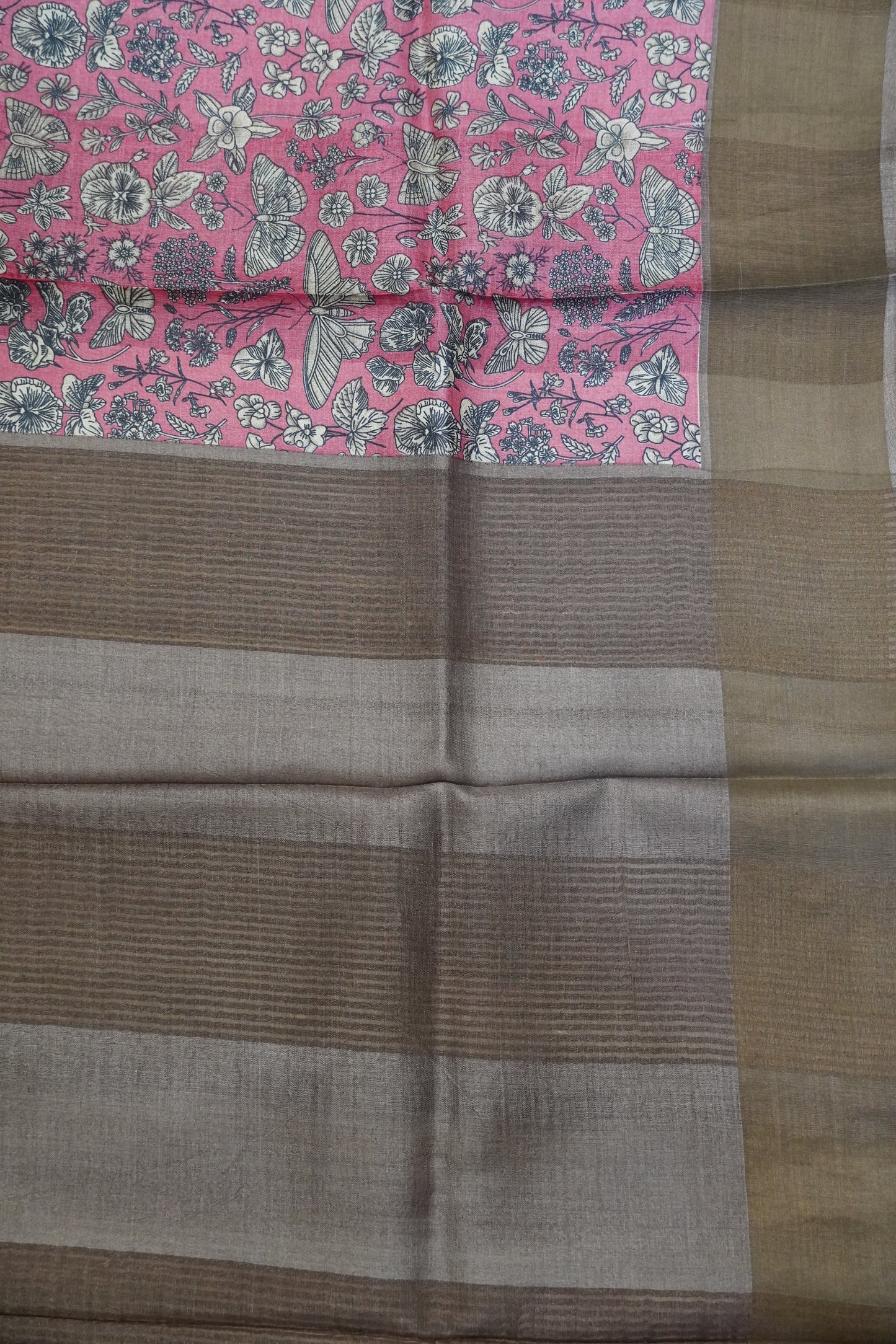Pure Tussar Silk - Pink