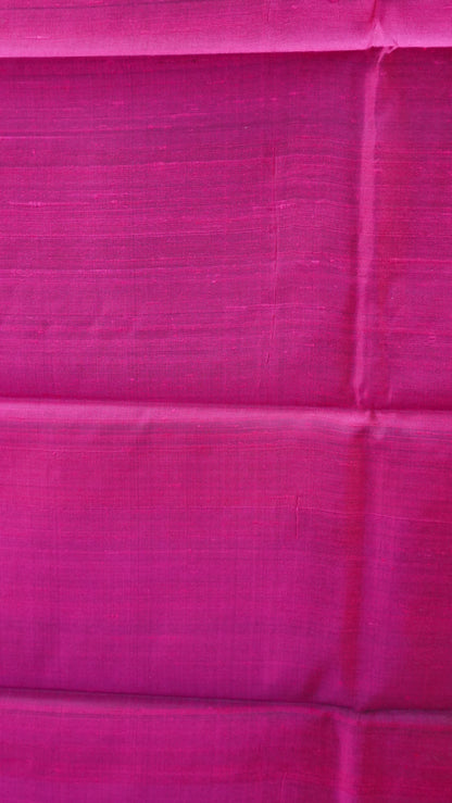 Pure Dupion Silk Saree - Checks Border - Pista Green