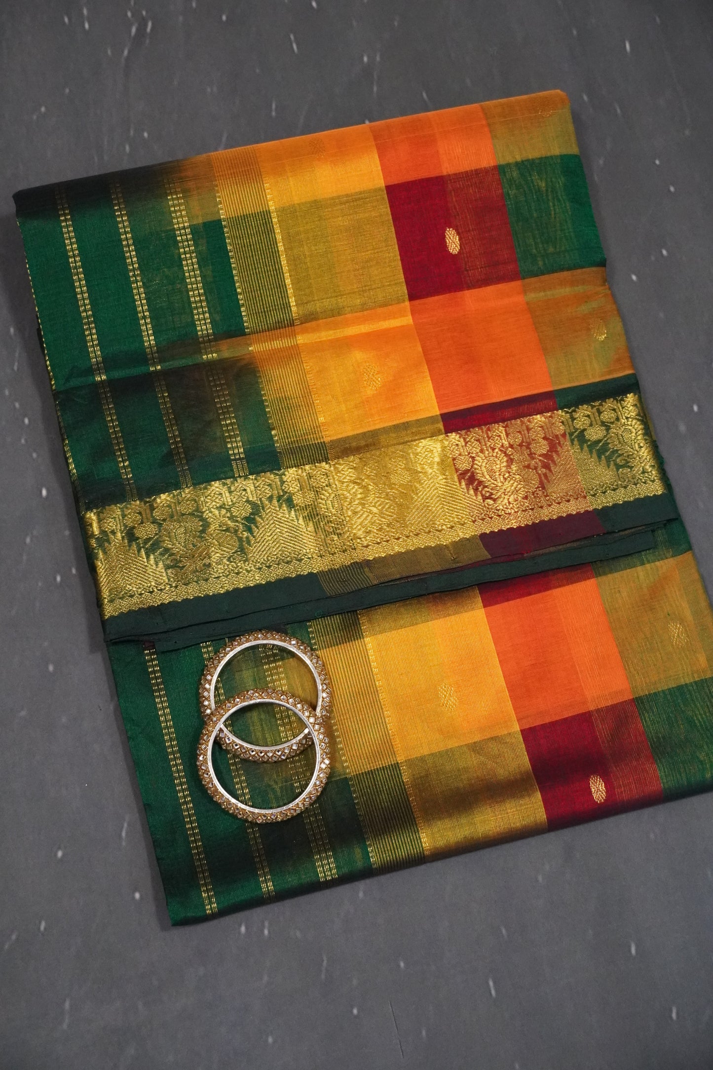 Silk Cotton Saree - Palum Pazhamum Green