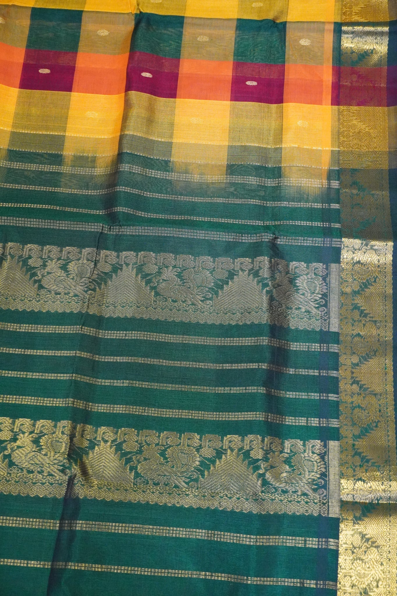 Silk Cotton Saree - Palum Pazhamum Green