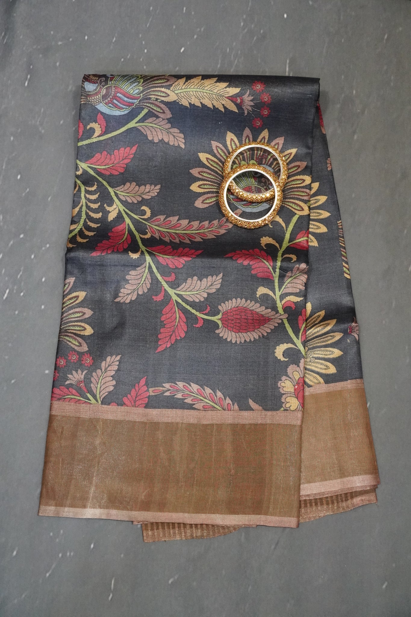 Pure Tussar Silk - Black